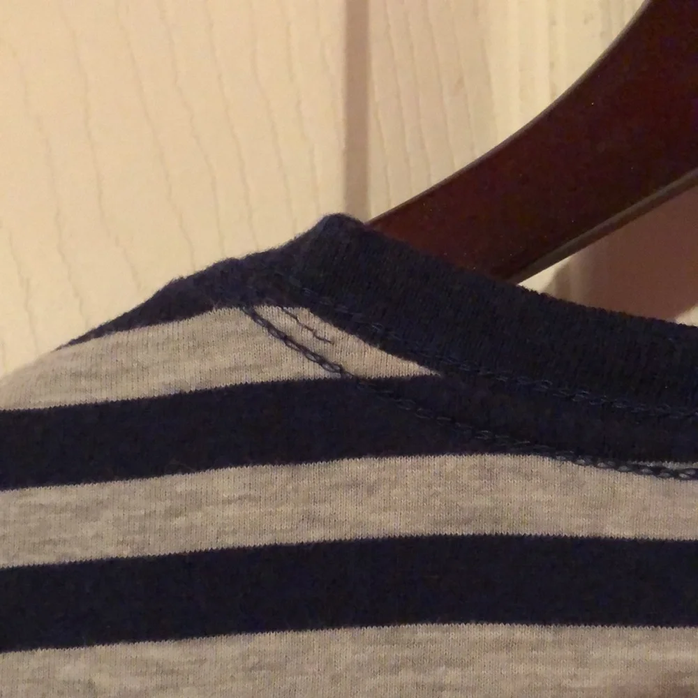 Goodfellow & Co. Gray & Blue Striped T-Shirt Mens Large L Standard Fit - Picture 11 of 12